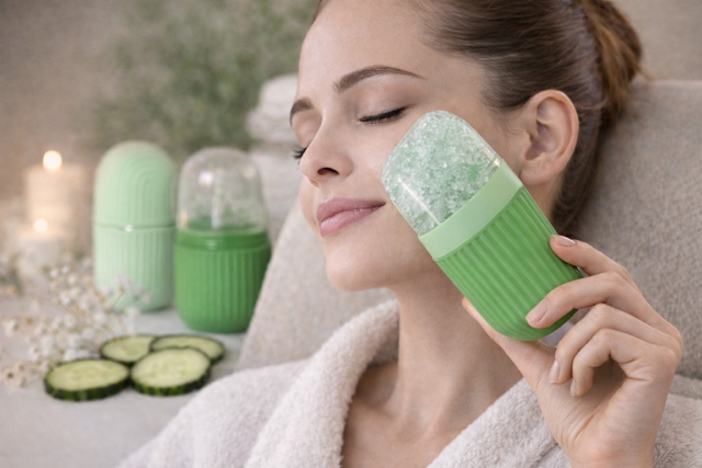 Rodillo de Hielo Facial Reafirmante - Reduce hinchazón y refresca tu piel