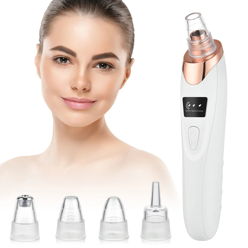 Extractor de Puntos Negros al Vacío- USB Rechargeable Facial Pore Cleaner Kit